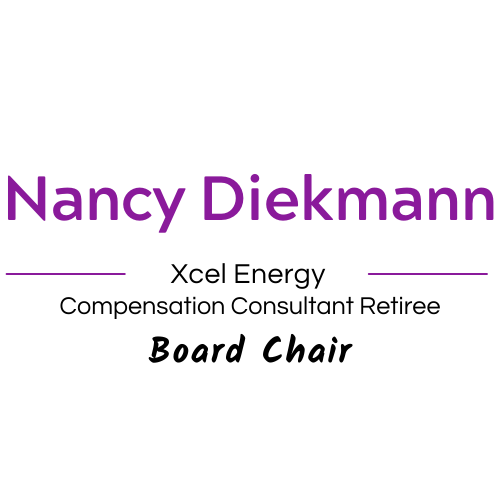 purple font "nancy diekmann" black font "Xcel energy compensation consultant retiree board chair"