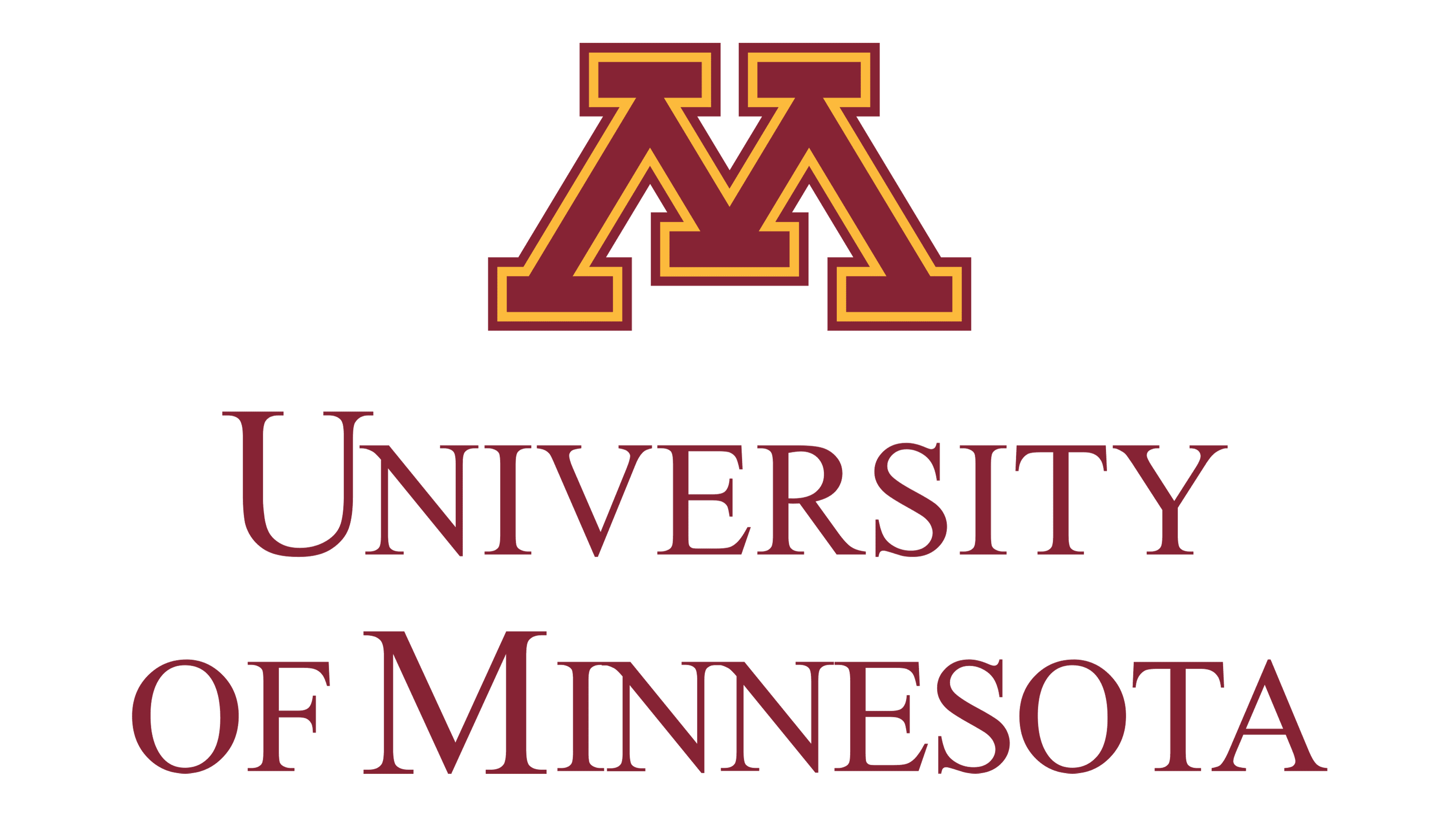 University of Minnesota logo with a large maroon and gold "M" above the university name in maroon text.