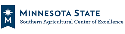 Minnesota State Southern Agricultural Center of Excellence logo with a star and "M" icon.