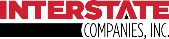Interstate Companies, Inc. logo with bold red and black text on a white background.